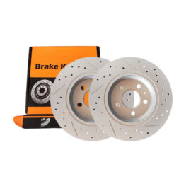 Drilled and slotted performance brake rotor pair