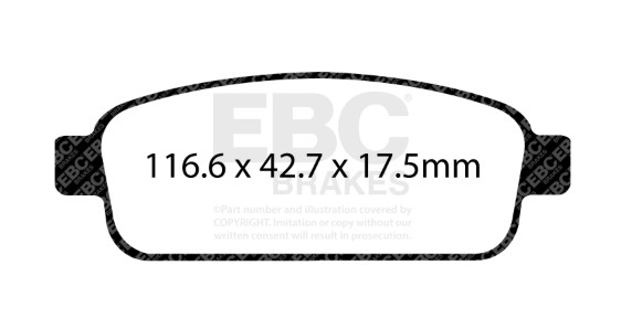fr2 ebc rear break pads